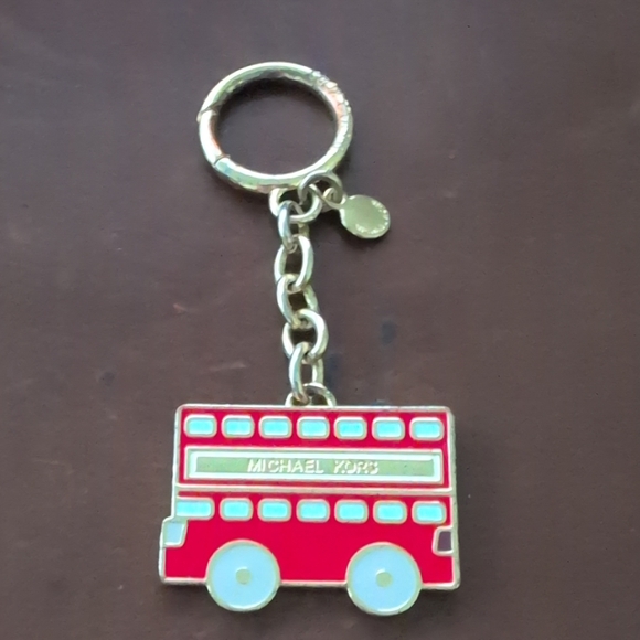 Michael Kors Red Double-Decker Bus Keychain - Picture 1 of 4